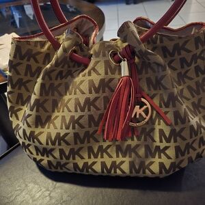 Michael Kors Brown and Red Women's Bag